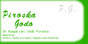 piroska godo business card