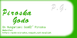 piroska godo business card